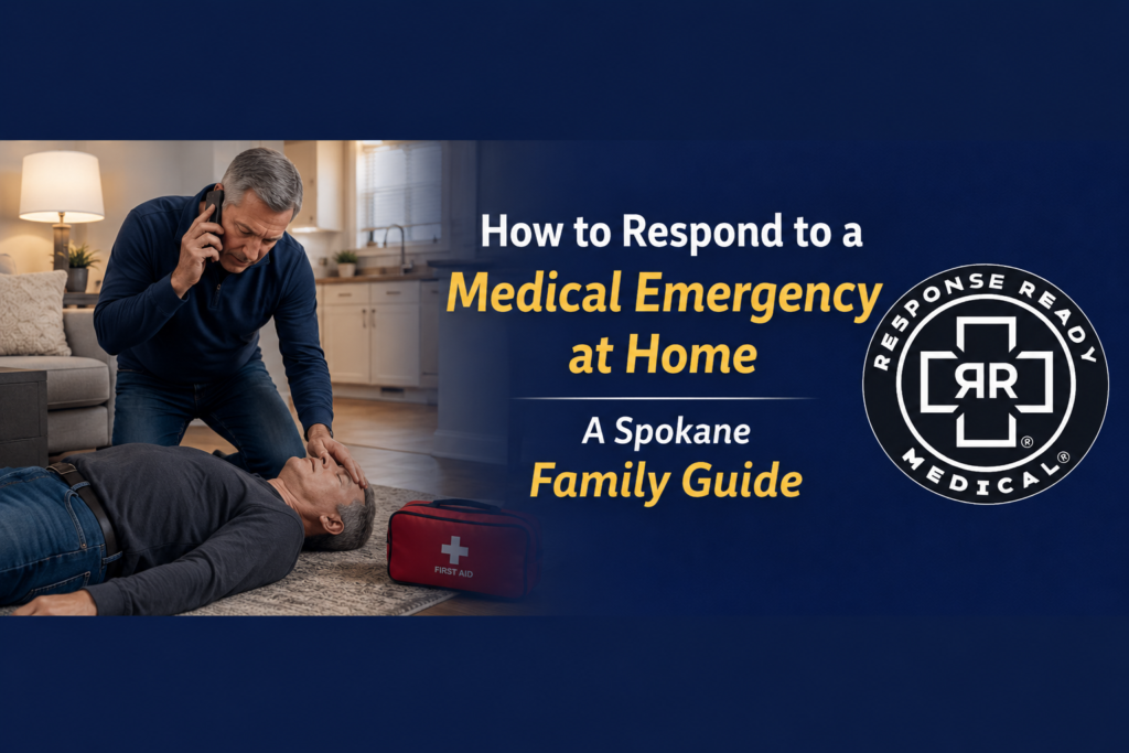 I need a featured image for the title "How to Respond to a Medical Emergency at Home A Spokane Family Guide"