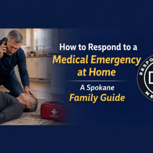 I need a featured image for the title "How to Respond to a Medical Emergency at Home A Spokane Family Guide"